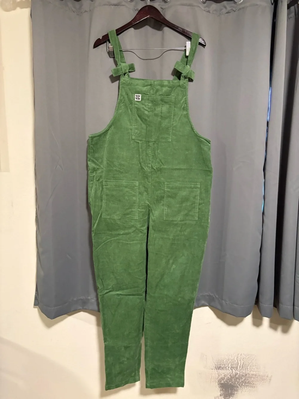 Lucy & Yak Artichoke Green Corduroy Dungarees UK 16 / US 12 EUC - Picture 2 of 3